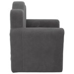 vidaXL Canapé-lit pour enfants anthracite peluche douce