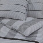 vidaXL Ensemble de housse de couette Gris 240x220 cm Coton