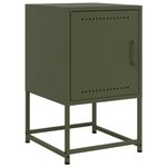 vidaXL Table de chevet vert olive 36x39x60 5 cm acier