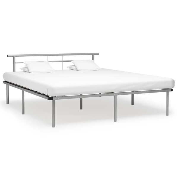 vidaXL Cadre de lit Gris Métal 200x200 cm