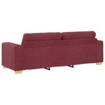 vidaXL Ensemble de Canapés 2 Pièces avec Coussins Rouge Vin Tissu