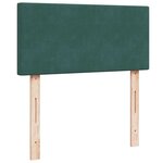 vidaXL Sommier à lattes de lit et matelas Vert foncé 80x200 cm Velours