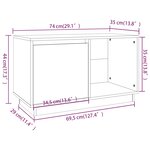 vidaXL Meuble TV Marron miel 74x35x44 cm Bois de pin massif
