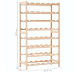 vidaXL Casier à bouteilles Bois de cèdre 57 5 x 28 x 102 cm