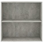 vidaXL Bibliothèque à 2 niveaux Gris béton 80x30x76 5 cm Aggloméré