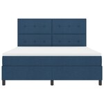 vidaXL Lit à sommier avec matelas & LED bleu 180x200 cm Tissu