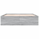 vidaXL Cadre de lit sans matelas sonoma gris 200x200 cm