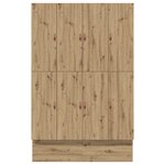 vidaXL Lit de rangement en chêne artisanal 135x190 cm