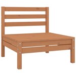 vidaXL Canapés centraux de jardin 4 Pièces marron miel bois de pin massif