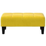 vidaXL Canapé-lit à 2 places avec repose-pied jaune velours