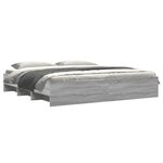 vidaXL Cadre de lit sonoma gris 200x200 cm bois d'ingénierie