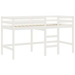 vidaXL Lit mezzanine enfants avec rideaux sans matelas rose 90x190 cm