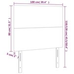 vidaXL Têtes de lit 2 Pièces Gris foncé 100x5x78/88 cm Velours