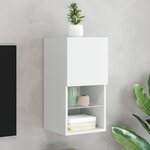 vidaXL Meuble TV avec lumières LED blanc 30 5x30x60 cm