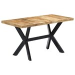 vidaXL Table à manger 140x70x75 cm Bois de manguier massif brut