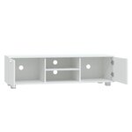 vidaXL Meuble TV Blanc 140x40 5x35 cm Bois d'ingénierie