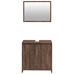 vidaXL Ensemble de meubles de salle de bain 2 Pièces Chêne marron