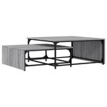 vidaXL Tables basses gigognes 2Pièces sonoma gris bois d'ingénierie métal