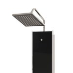 vidaXL Panneau de douche Verre 18x45 5x130 cm Noir