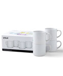 Cricut 4 Mugs Empilables Ceramique Blanc 300 ml