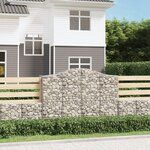 vidaXL Paniers à gabions arqués 15 Pièces 200x50x140/160 cm Fer galvanisé