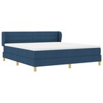 Lit Box Spring vidaXL avec Matelas en Bleu  180x200 cm Tissu