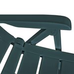 vidaXL Chaises inclinables de jardin lot de 4 Plastique Vert