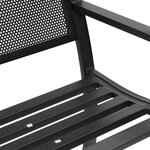 vidaXL Banc de jardin 119 cm noir acier