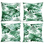 vidaXL Coussins de canapé lot de 4 motif de feuilles 50x50 cm tissu