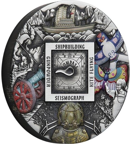 Pièce de monnaie en Argent 5 Dollars g 155.5 (5 oz) Millésime 2024 CHINESE ANCIENT INVENTIONS