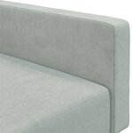 vidaXL Canapé-lit à 2 places avec repose-pied gris clair velours