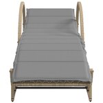 vidaXL Chaises longues lot de 2 avec table beige résine tressée
