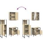 vidaXL Ensemble d'armoires de salle de bain 3 Pièces chêne sonoma