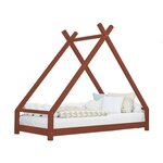 Lit tipi enfant TAHUKA 90 x 160 rouge brique