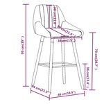 vidaXL Tabouret de bar Marron Tissu