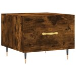 vidaXL Tables basses 2 Pièces chêne fumé 50x50x40 cm bois d'ingénierie
