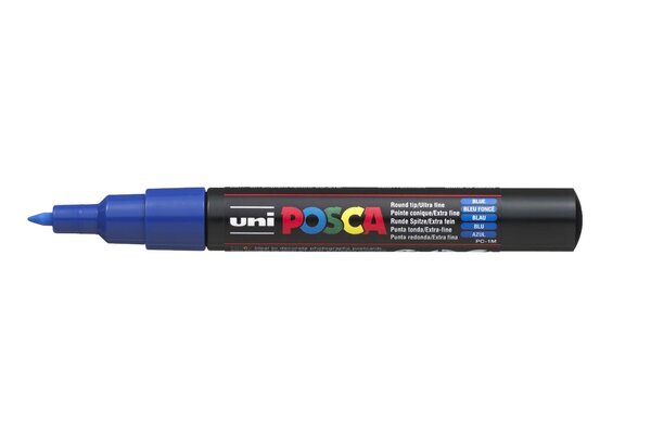 Marqueur pointe conique extra-fine posca pc1mc 0 7 - 1mm bleu foncé x 12 posca