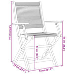 vidaXL Chaises de jardin pliables lot de 6 gris bois d'acacia massif