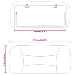 vidaXL Coussin de tête de lit cappuccino 100 cm similicuir