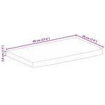 vidaXL Dessus de table à bord vivant 60x20x3 8 cm bois massif manguier