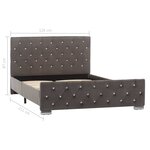 vidaXL Cadre de lit sans matelas gris tissu 120x200 cm