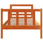 vidaXL Cadre de lit avec tête de lit sans matelas cire marron 90x200cm