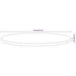 vidaXL Dessus de table Ø70x2 5 cm rond bois massif d'acacia