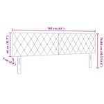 Tête de lit vidaXL Boutons en cristal capitonnés Gris foncé 160 cm Velours