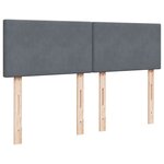 vidaXL Sommier à lattes de lit et matelas Gris foncé 160x200cm Velours