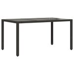 vidaXL Ensemble à manger de jardin coussins 7Pièces Noir Résine tressée