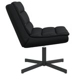vidaXL Chaise Pivotante Noire Cuir Synthétique avec Base en Métal Moyenne