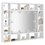 vidaXL Armoire de miroir avec LED Blanc 91x15x76 5 cm