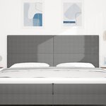vidaXL Lampe de Tête LED Grise 100 cm en Tissu Velours Côtelé