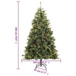 vidaXL Sapin de Noël artificiel articulé avec pommes de pin 180 cm